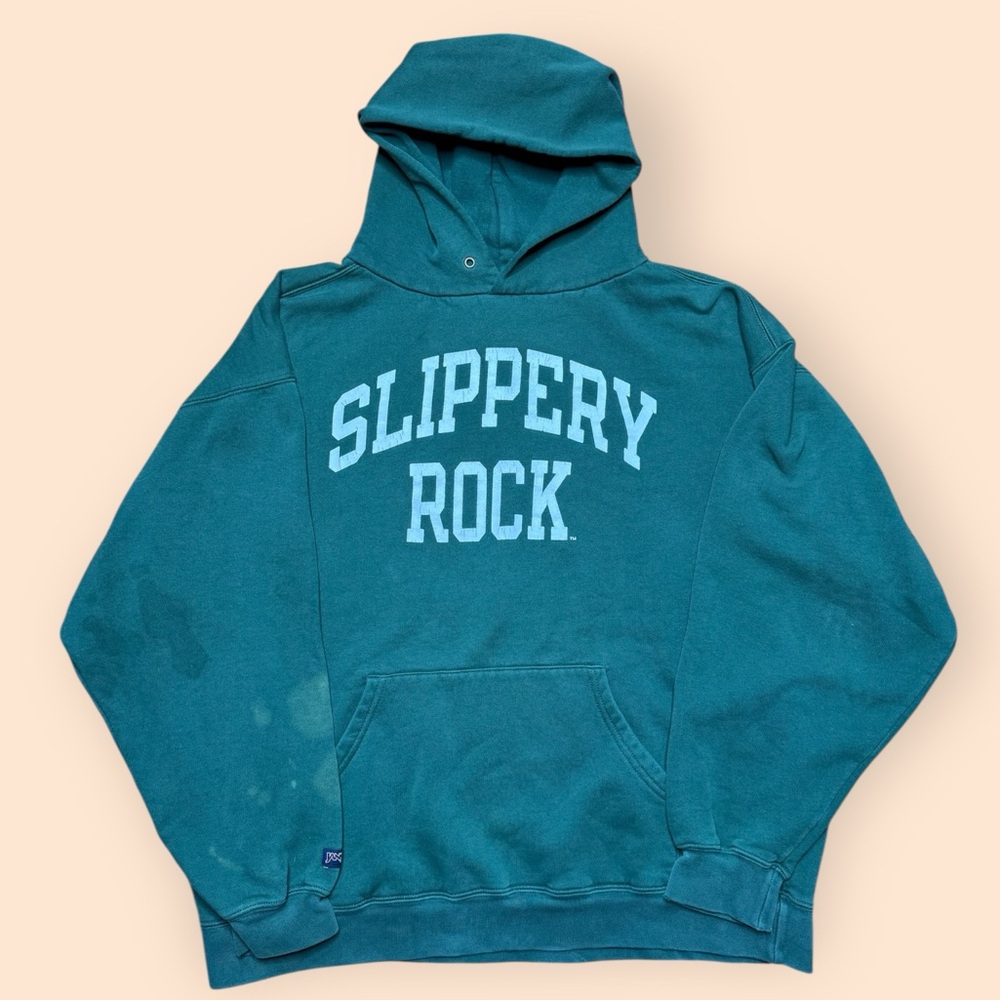 Vintage Slippery Rock University Y2K Hoodie JanSport Men’s XL Vtg Distressed